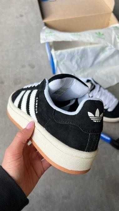 Adidas campus black gum sole online