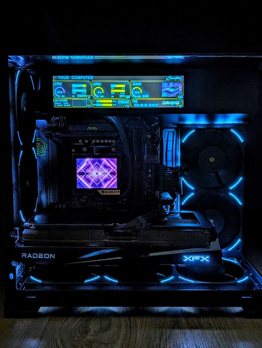 -=NEW=- Lian Li Vision 9.2in LCD MATX+AIO AMD Ryzen 7800x3D/16GB 9070XT/32GB DDR5-6000/2TB t500/1000W ATX 3.1
