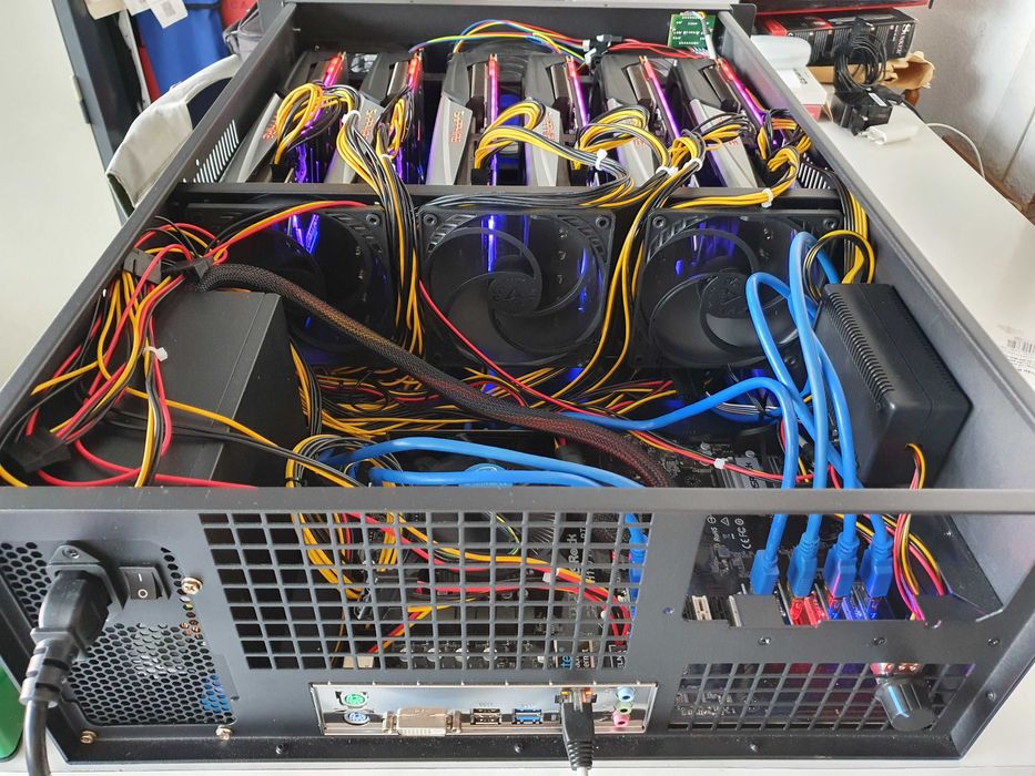 Complete Mining Rig, 340 MH/s, 6 Sapphire Nitro+ 5700 XT Graphics Cards, Warranty64739569880323122