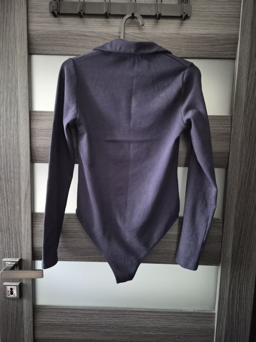 Granatowe body z kołnierzykiem polo, Zara rozm. M