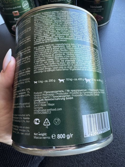 Karma dla psa Nuevo 800g rozne smaki