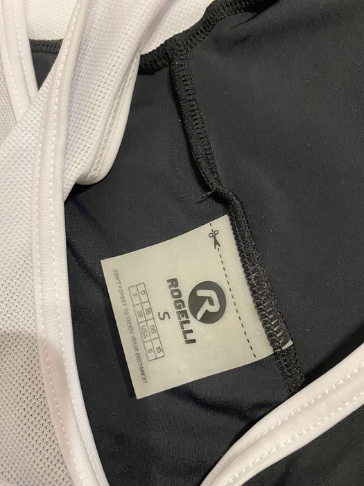 Rogelli Strój spodenki damskie kolarskie bibshorts czarny biały S 36