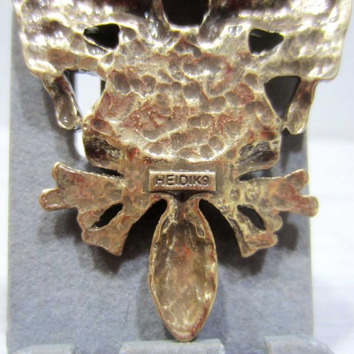 Вінтажна брош Heidi Daus охота бронза позолото камені