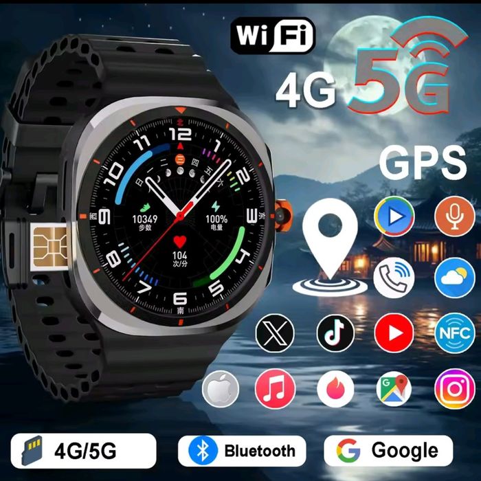 Смарт часы BW7. Sim-card.4G. камера.GPS. Amoled.