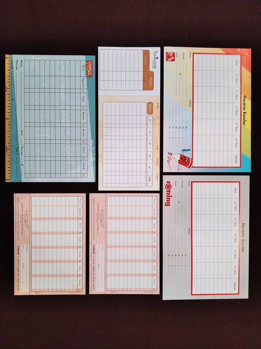 Horários escolares antigos