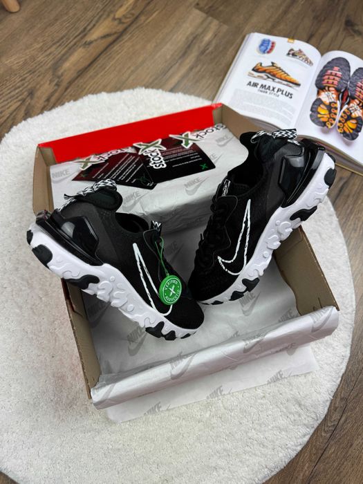 Чоловічі кросівки Nike React Vision "Black/White" Розміри 40-45