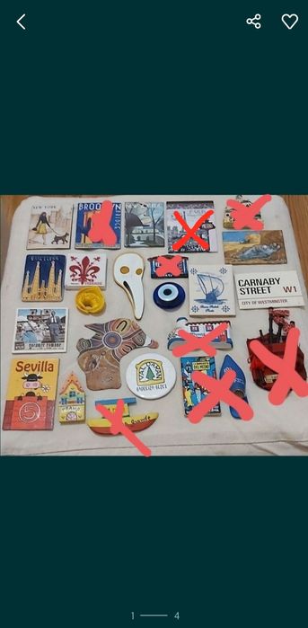 Recordações (magnéticos) de várias cidades / países