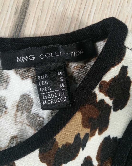 Sukienka dzianinowa w panterkę MANGO s/m jak nowa