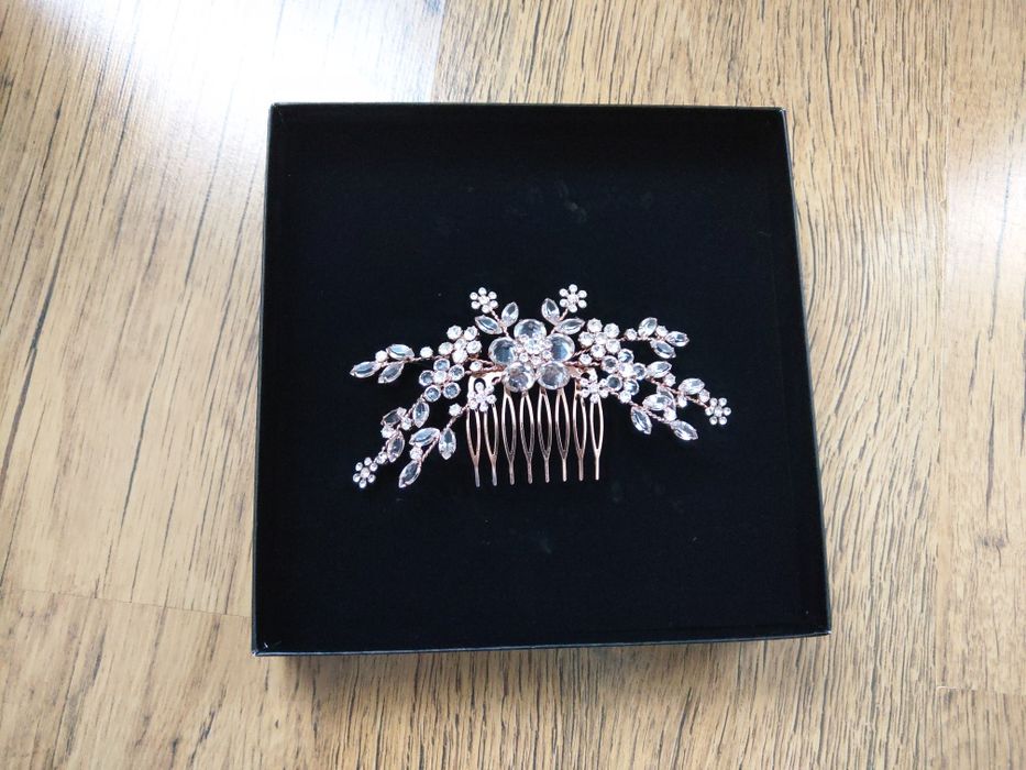 Grzebyk do włosów ślubny Rose Gold