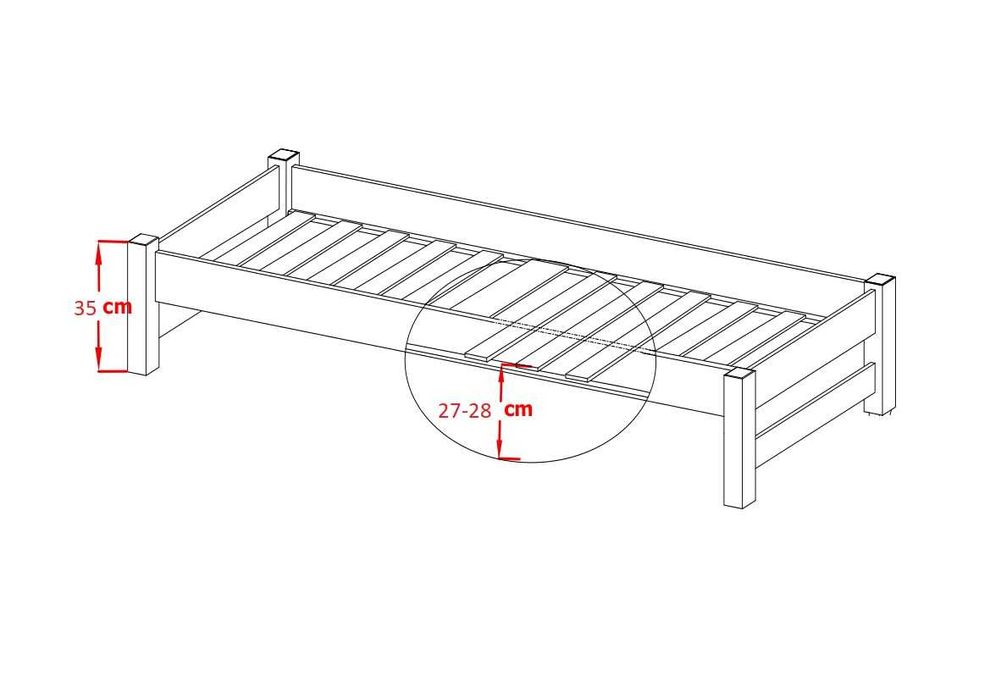 łóżko Lano Meble 80x180 w bardzo dobrym stanie