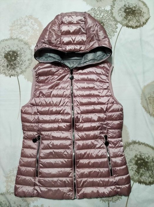 Стильна,демісезонна,двостороння жилетка для дівчинки 12-13 р