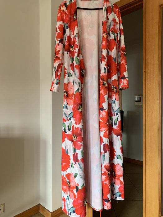 Vestido estampado e único ( exclusivo) não vai ver ninguém com um igual! Não precisa de ferro!