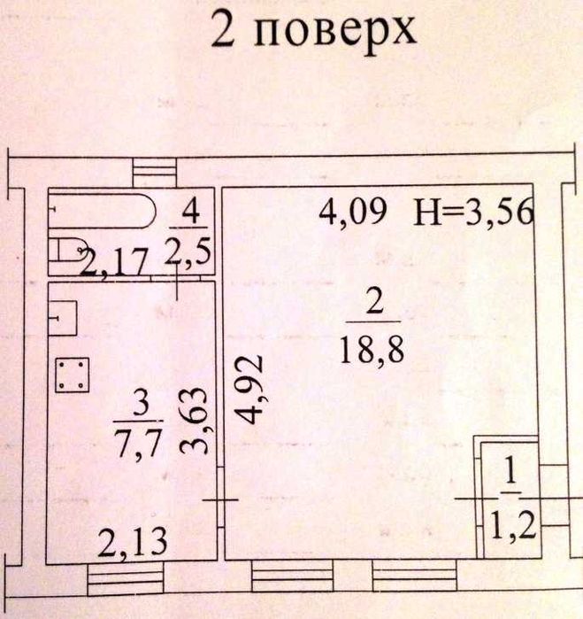 1-кімнатна квартира в центрі біля парку Шевченка. ДЕРЖ. ПРОГРАМИ