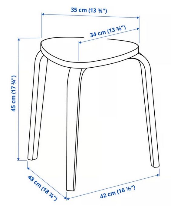 Conjunto mesa de madeira + 2 bancos IKEA KYRRE