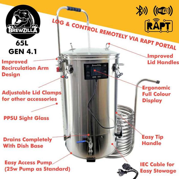 Panelas all-in-one BrewZilla 35L, 65L e 100L - Disponível para ENTREGA IMEDIATA - Único em Portugal