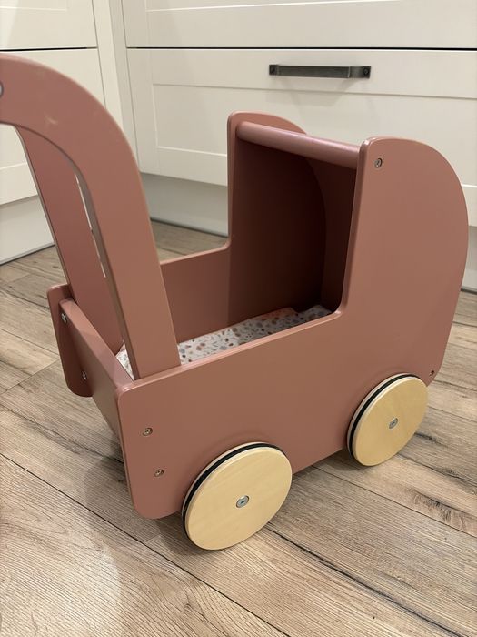Wozek drewniany little dutch fioletowy