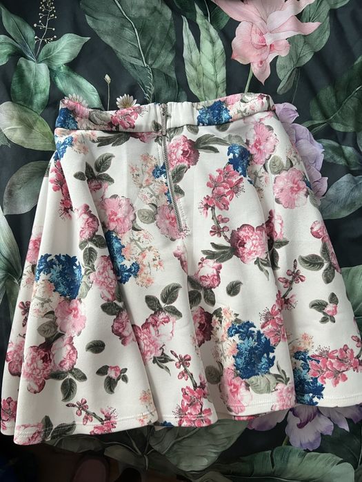 Spódnica boho kwiaty XS