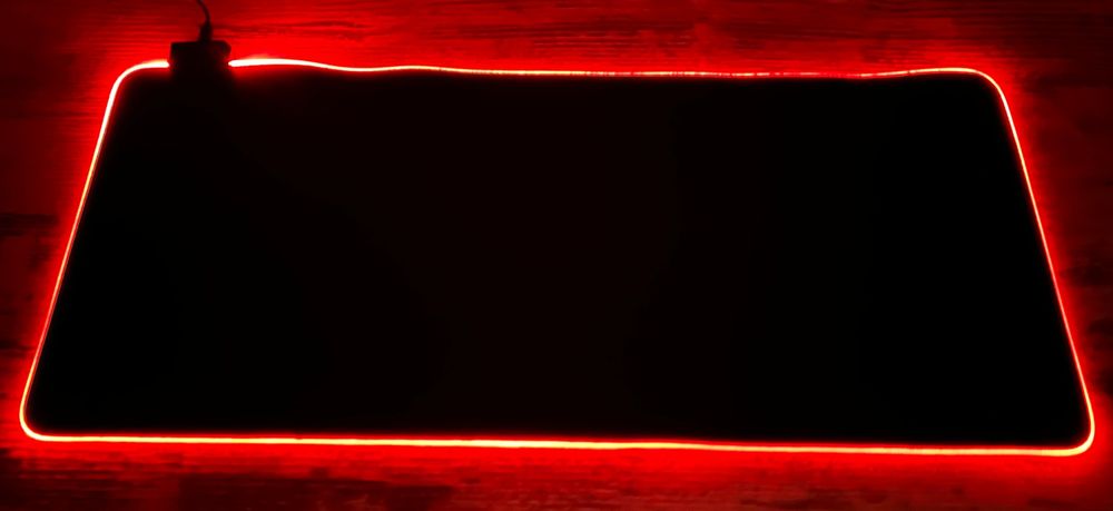 Великий ігровий килимок 300х700 мм з RGB підсвіткою | Геймерський коврик
