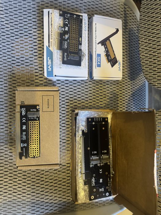 Адаптери M.2 NVMe to PCI-E - на 1 і на 4 nvme диски
