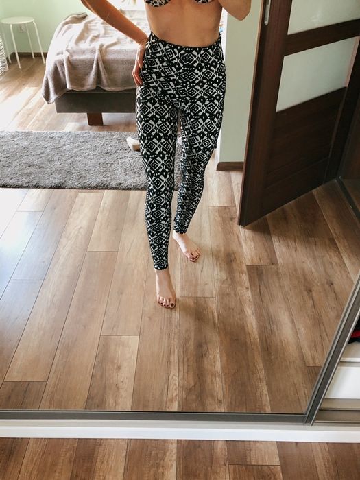 etnic etniczne legginsy H&M roz 34 Xs nowe