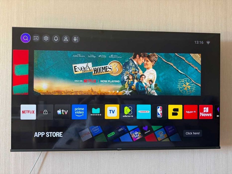 Hisense 65E7HQ 65" QLED 4K Smart TV, ідеальний стан