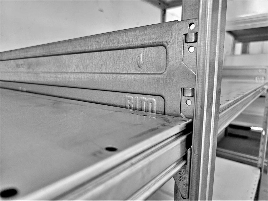 Regał Metalowy 82x200x306cm. Ocynkowany Półkowy Magazyn Garaż Piwnica