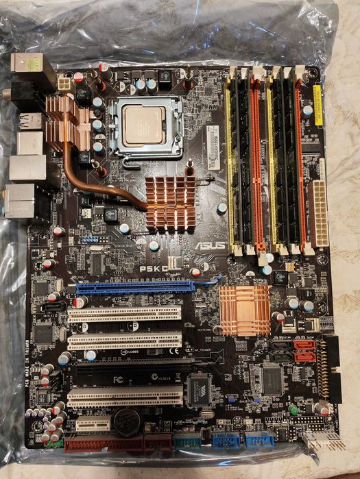Материнская плата ASUS p5kc 775s + проц pentium E2160 + 5Gb DDR2