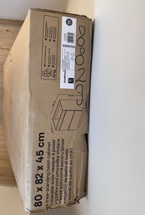 Szafka pod umywalkę GoodHome Imandra 80 cm stojąca – antracyt | NOWA