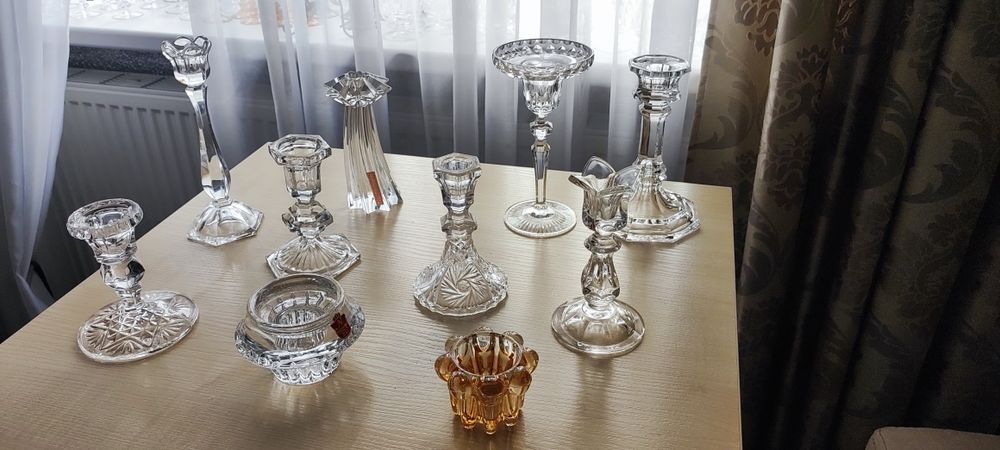 Підсвічник кобальт хрусталь подсвечник