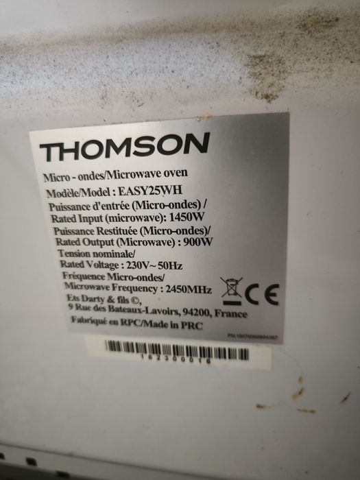 Microondas Thomson easy25wh 900w