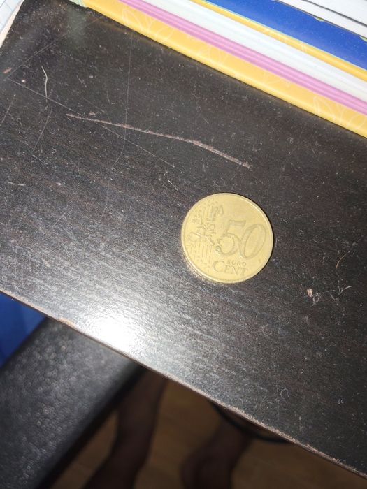 Moeda de 50 cêntimos AENTA da Grécia do Ano 2002