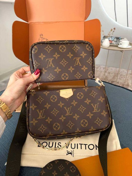 Louis Vuitton Multi Pochette Brown Green