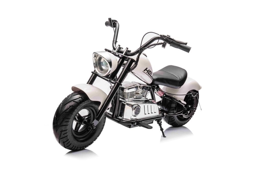 350W 36v POM KOŁA Motor na akumulator Motorek Chopper Warrior Biały