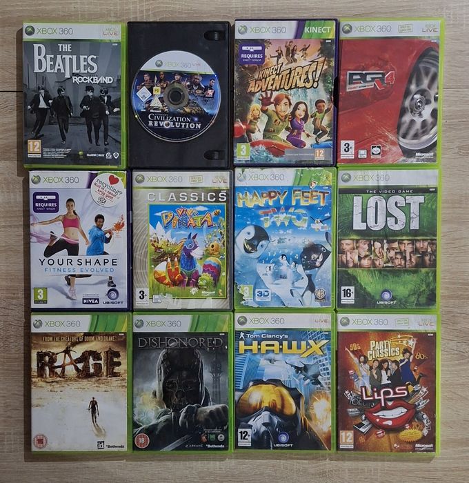Komplet gier na xboxa 360 12szt Okazja