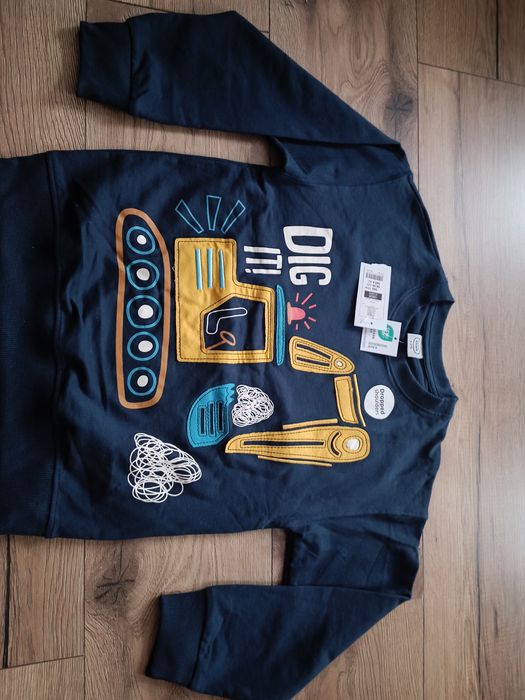 Nowa bluza chłopięca cool club by smyk 128 z koparką