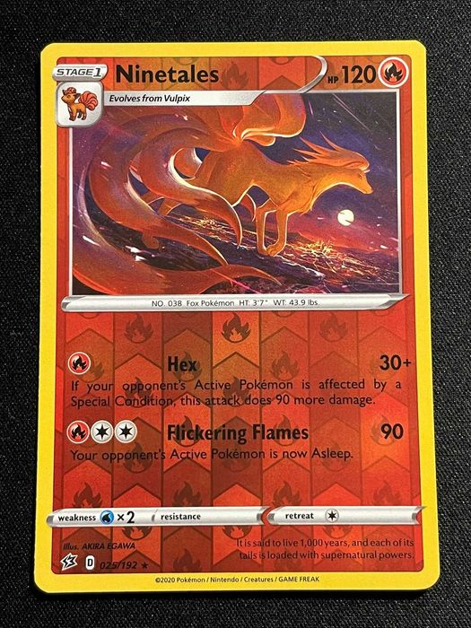 Carta Pokémon Ninetales 25/192 Rebel Clash