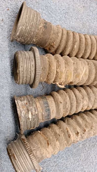 Rura do maski p.gaz w oplocie z materiału. Lata 50