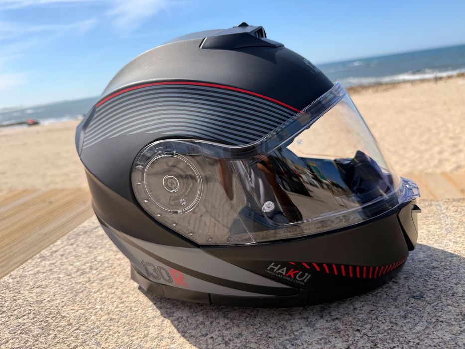 Capacete Hakui V2 Stellar Matt black / red - tamanho xs