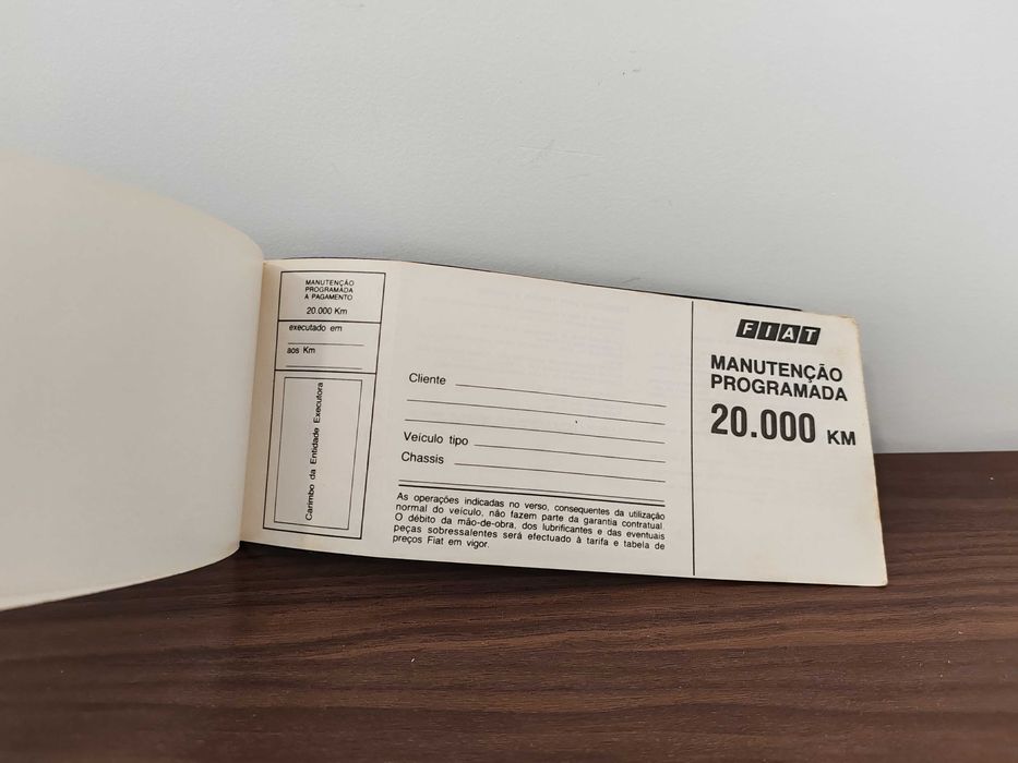 fiat uno livro de revisões novo coleção