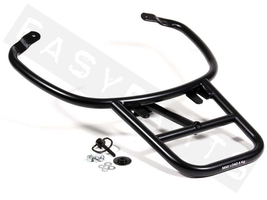 Uchwyt tylny pod kufer centralny Vespa Primavera,Sprint -czarny połysk