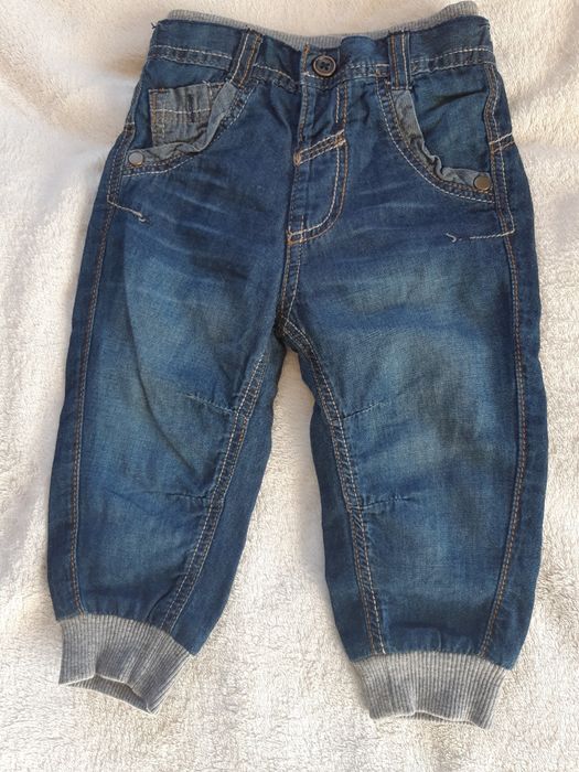 Spodnie joggery 6-9 mc, ocieplane GEORGE 68-74