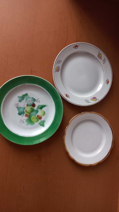 Чашки тарілки сервіз вінтаж стара баранівка  блюдо мальцовске скло