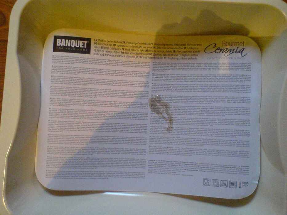 Blacha Głęboka do Smaż Piecz Dusz, 39x33x7, 300st pow. CERAMICZNA NOWA