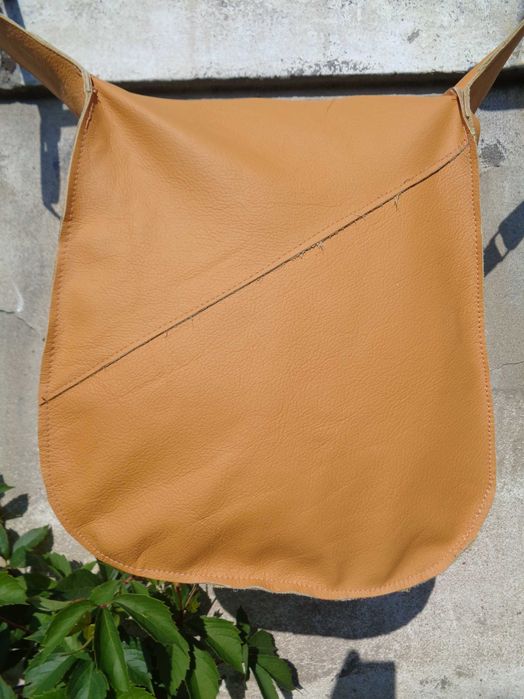 Artystyczna torebka skórzana z kotami. Handmade