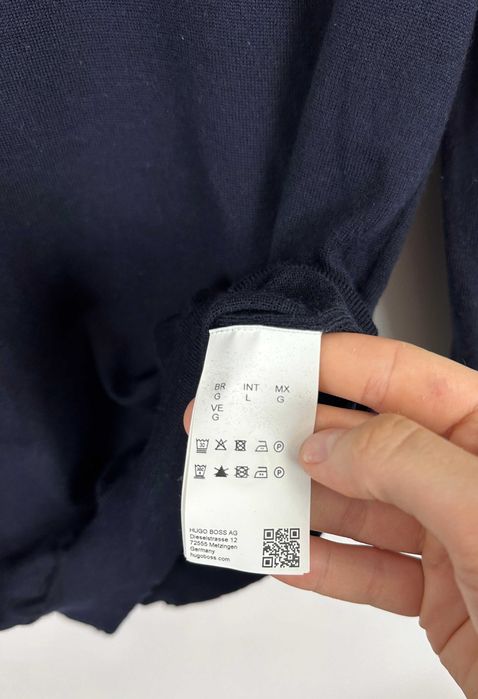 Sweter wełniany HUGO BOSS męski elegancki casual r. S