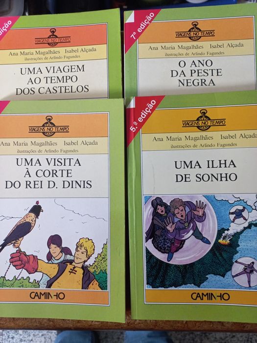 Colecção incompleta "Viagens no Tempo" composta por 10 livros