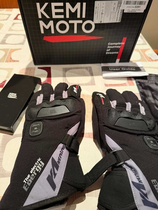 Luvas aquecidas moto Kemimoto novas – com baterias