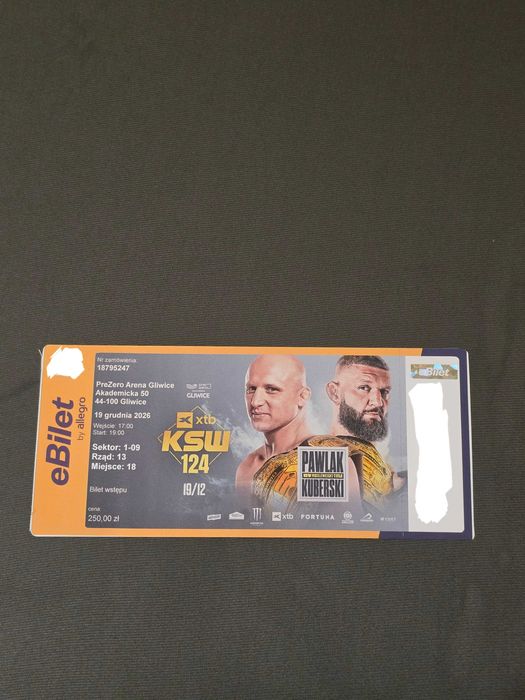 Bilet na XTB KSW 124 19.12.2026