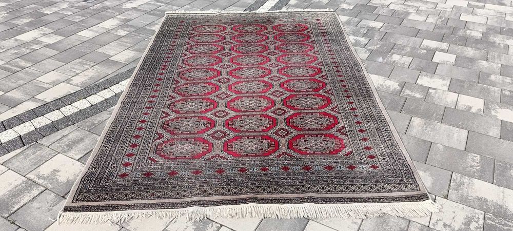 Buchara ręcznie tkany dywan wełniany 237 x 150 cm wełna