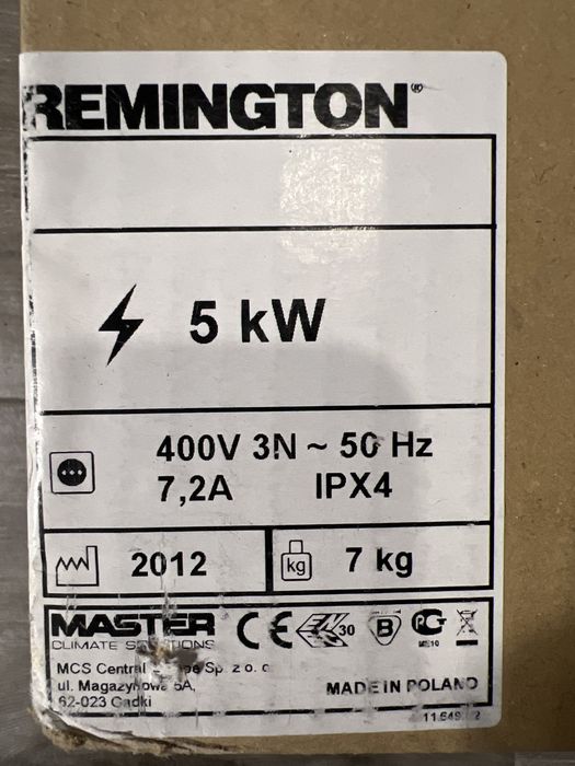 Nagrzewnica REM 5 EPB Master NOWA